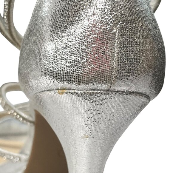 Jessica Simpson Jaeya High Heel Sandals In Platinum Size 9M - Picture 6 of 8